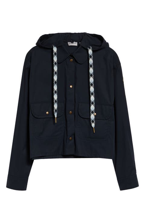 Hooded Cotton & Nylon Shirt Jacket