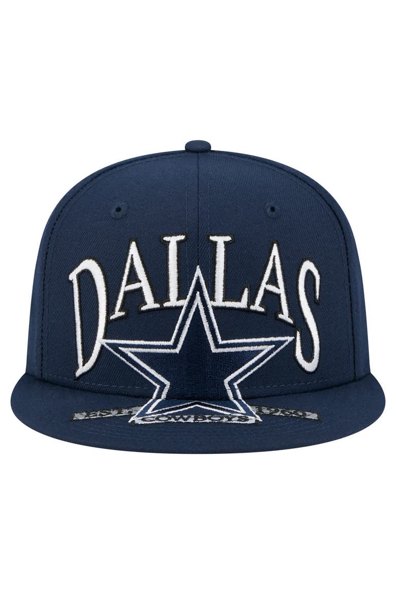 Men's New Era Navy Dallas Cowboys Oversized 59FIFTY Fitted Hat, Alternate, color, Navy