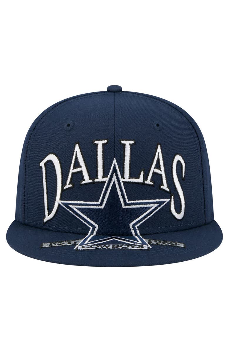 New Era Men's New Era Navy Dallas Cowboys Oversized 59FIFTY Fitted Hat, Alternate, color, Navy