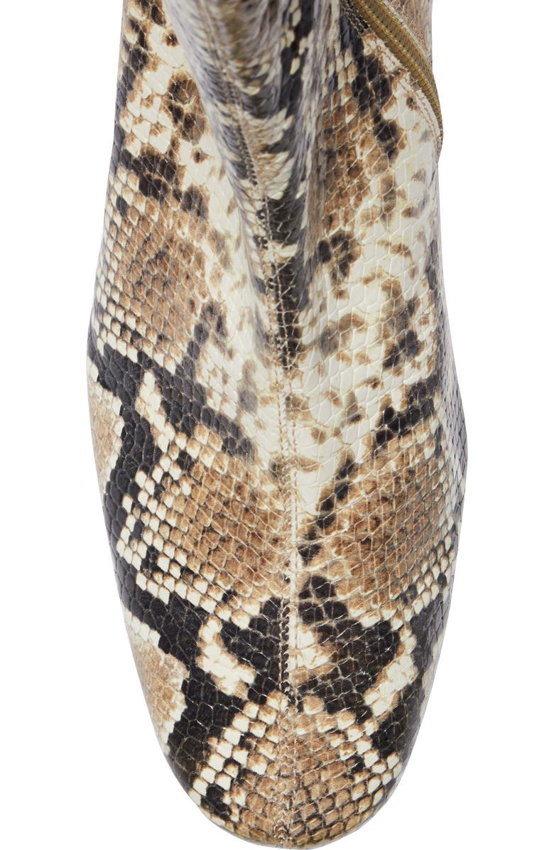 By Far Sofia Snake Embossed Bootie, Alternate, color,