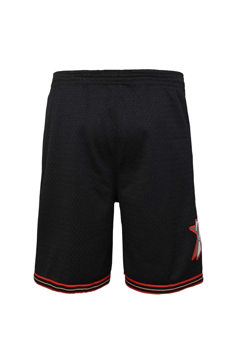 Mitchell & Ness Youth Mitchell & Ness Black Philadelphia 76ers Hardwood Classics Swingman Shorts, Alternate, color, Black