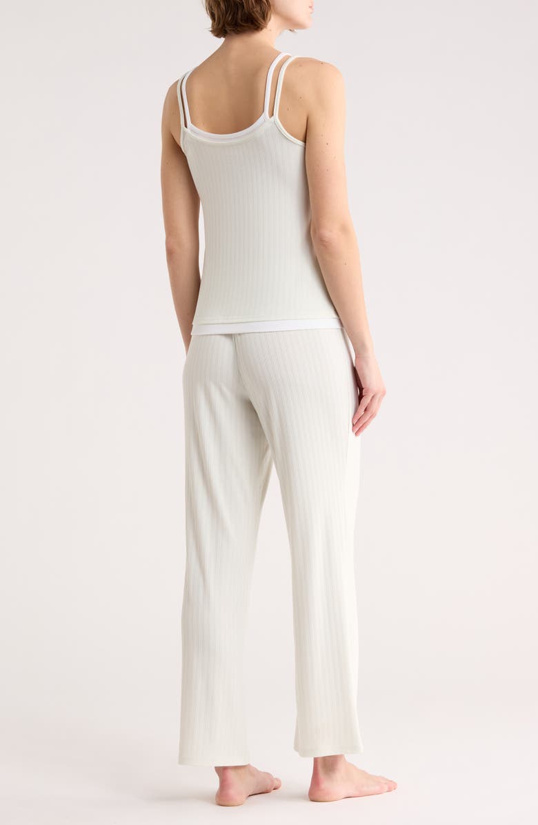 Danskin Variegated Ribbed Camisole & Pants Pajamas, Alternate, color, Minted Dew