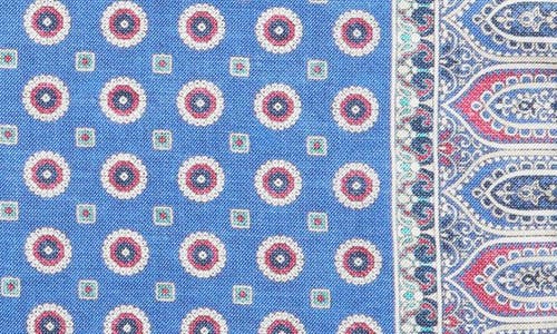 Shop Edward Armah Neat Silk Pocket Square In Denim