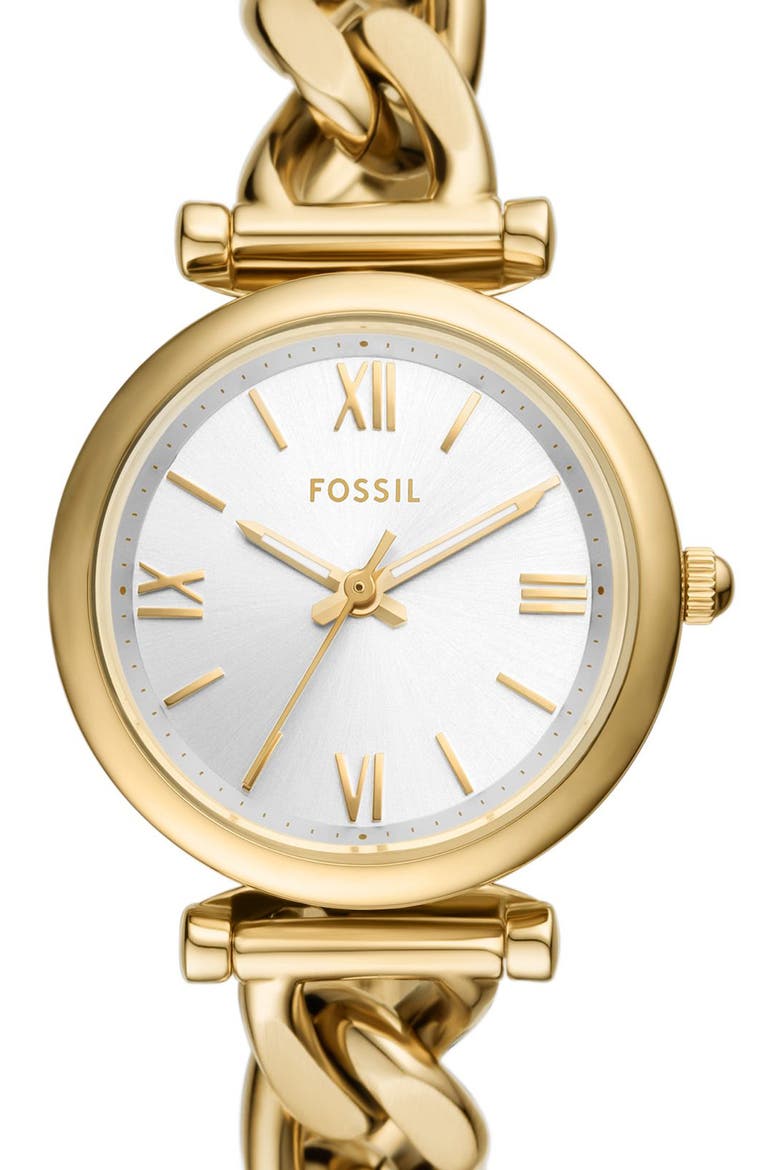 Carlie Mini Bracelet Watch, 28mm, Alternate, color, GOLD