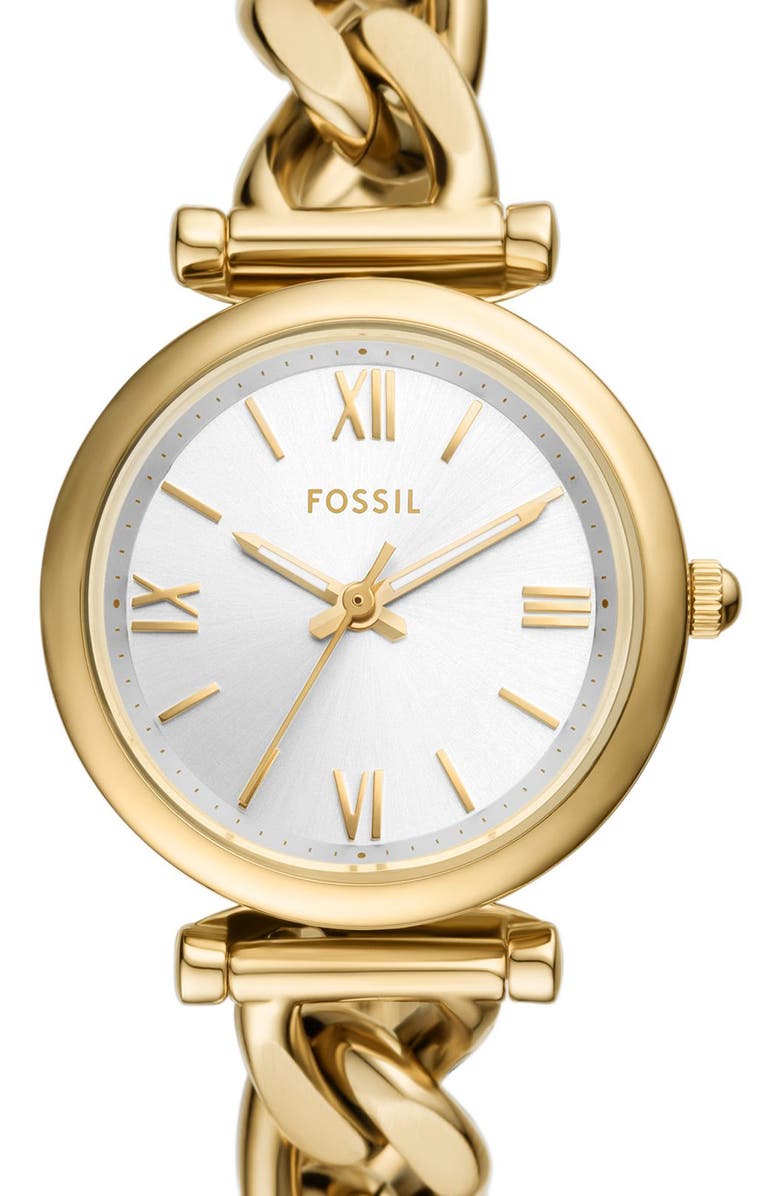 Fossil Carlie Bracelet Watch, 28mm, Alternate, color, Gold