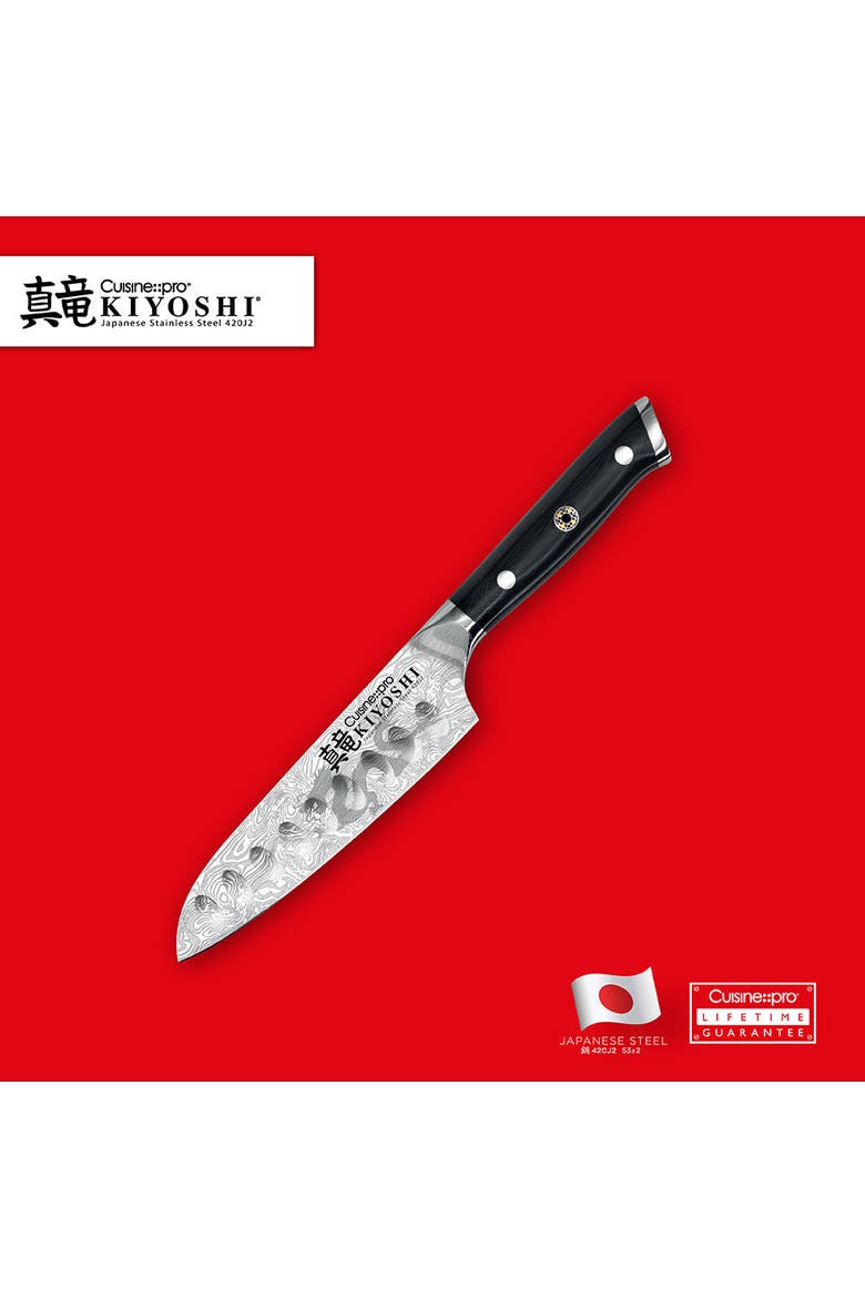 KIYOSHI® 5"  Santoku, Alternate, color, Silver