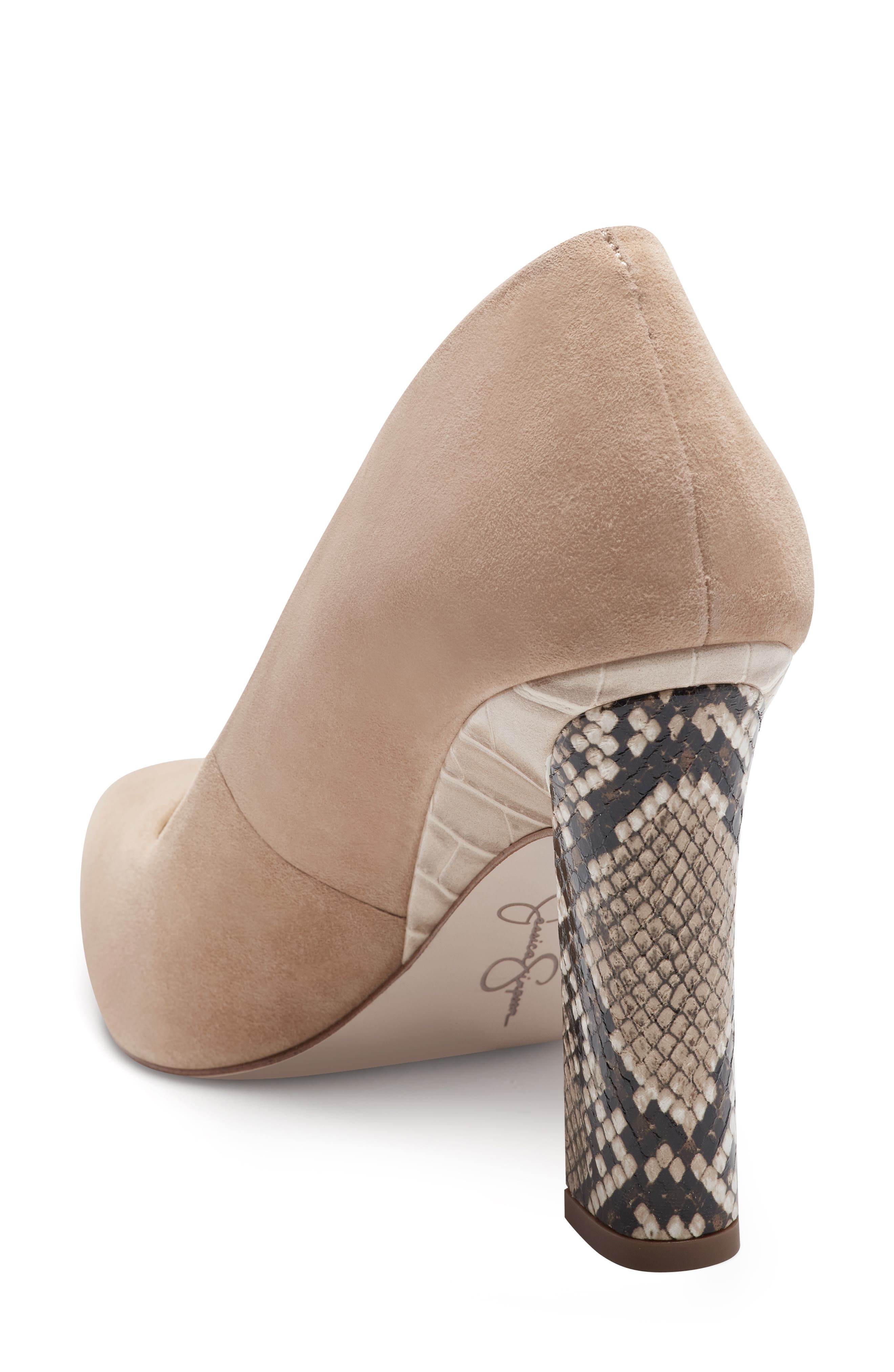 Accie Pointed Toe Pump, Alternate, color, ALMOND SUEDE