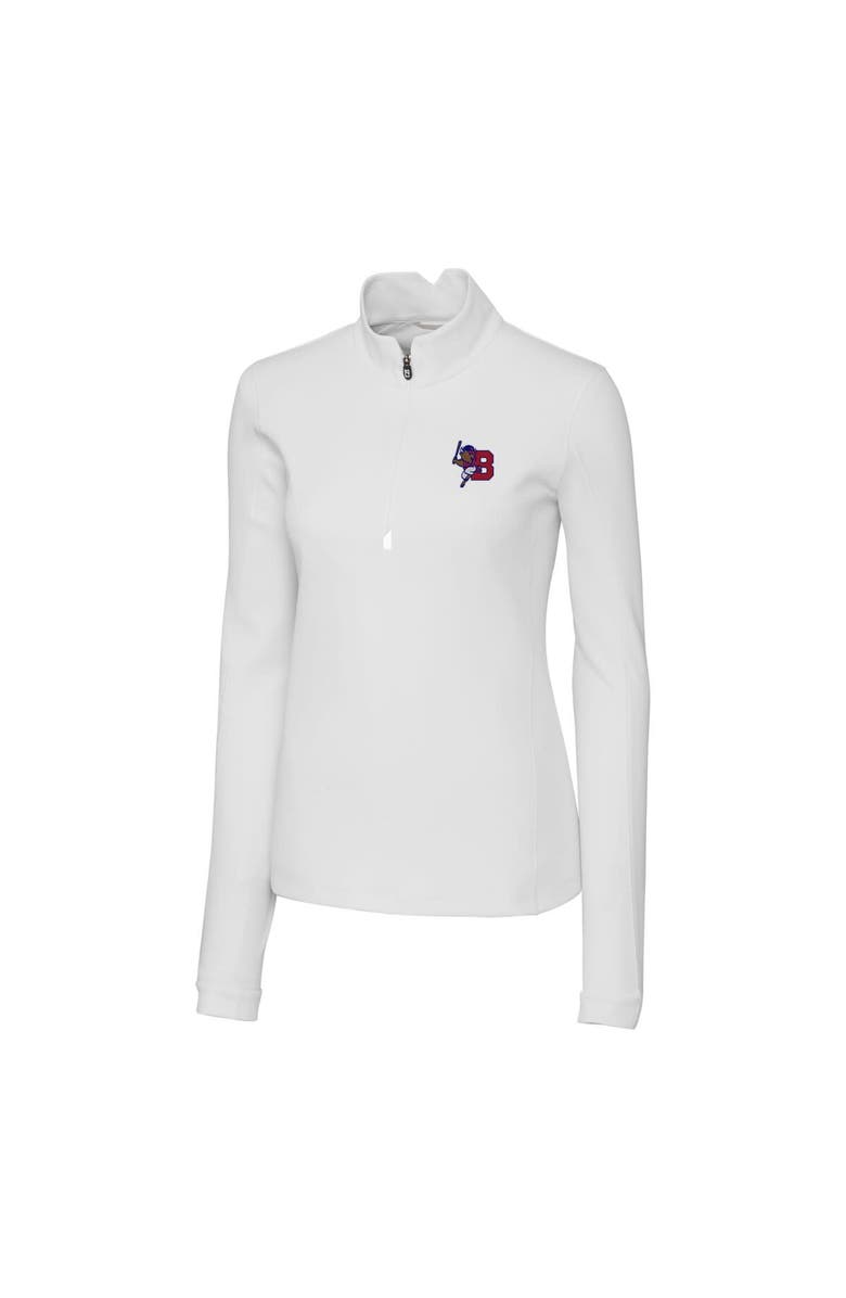 Cutter & Buck Women's Cutter & Buck White Buffalo Bisons Traverse DryTec Stretch Quarter-Zip Pullover Top, Alternate, color,