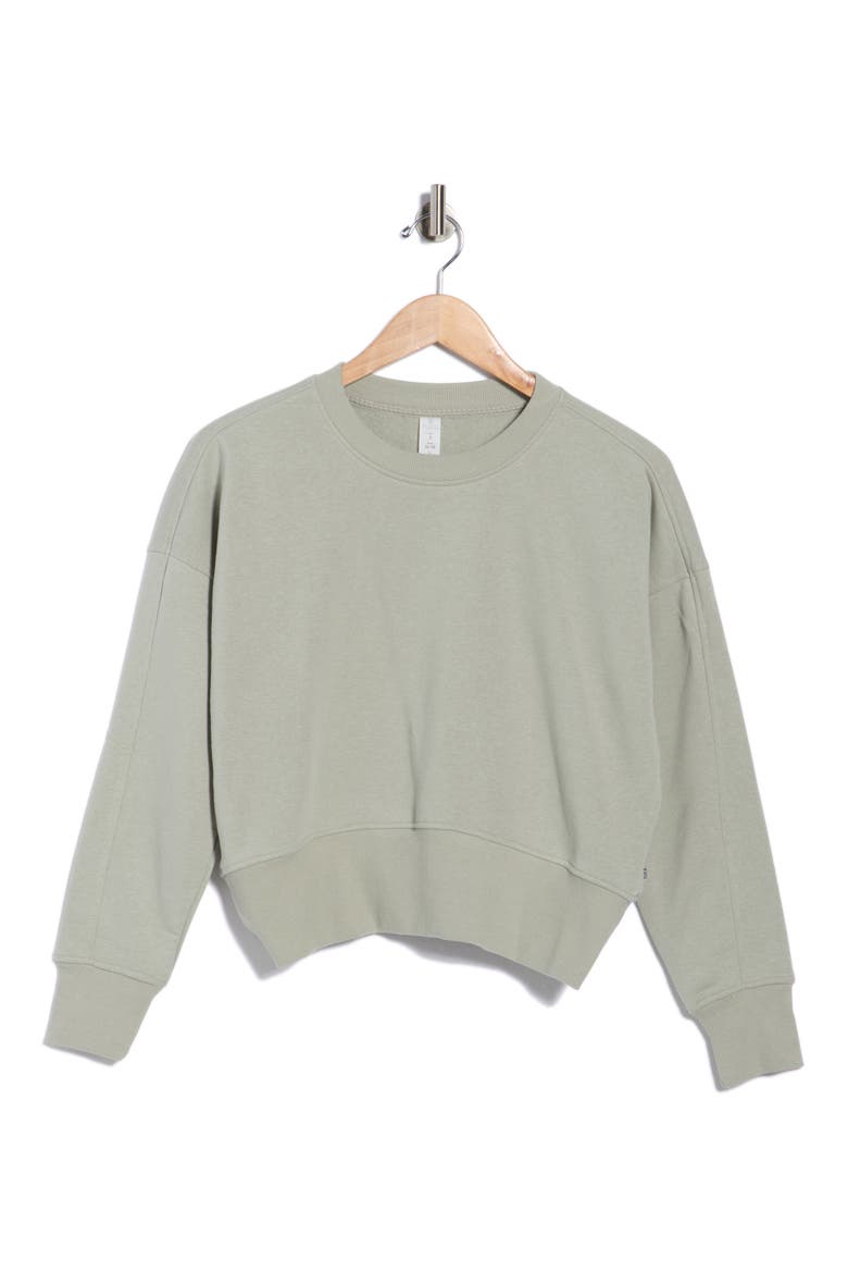 Marley Cotton Blend Fleece Sweatshirt, Alternate, color, WROUGHT IRON