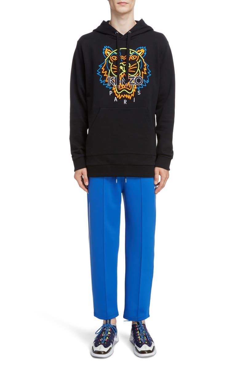 KENZO Neon Tiger Embroidered Hoodie, Alternate, color, 