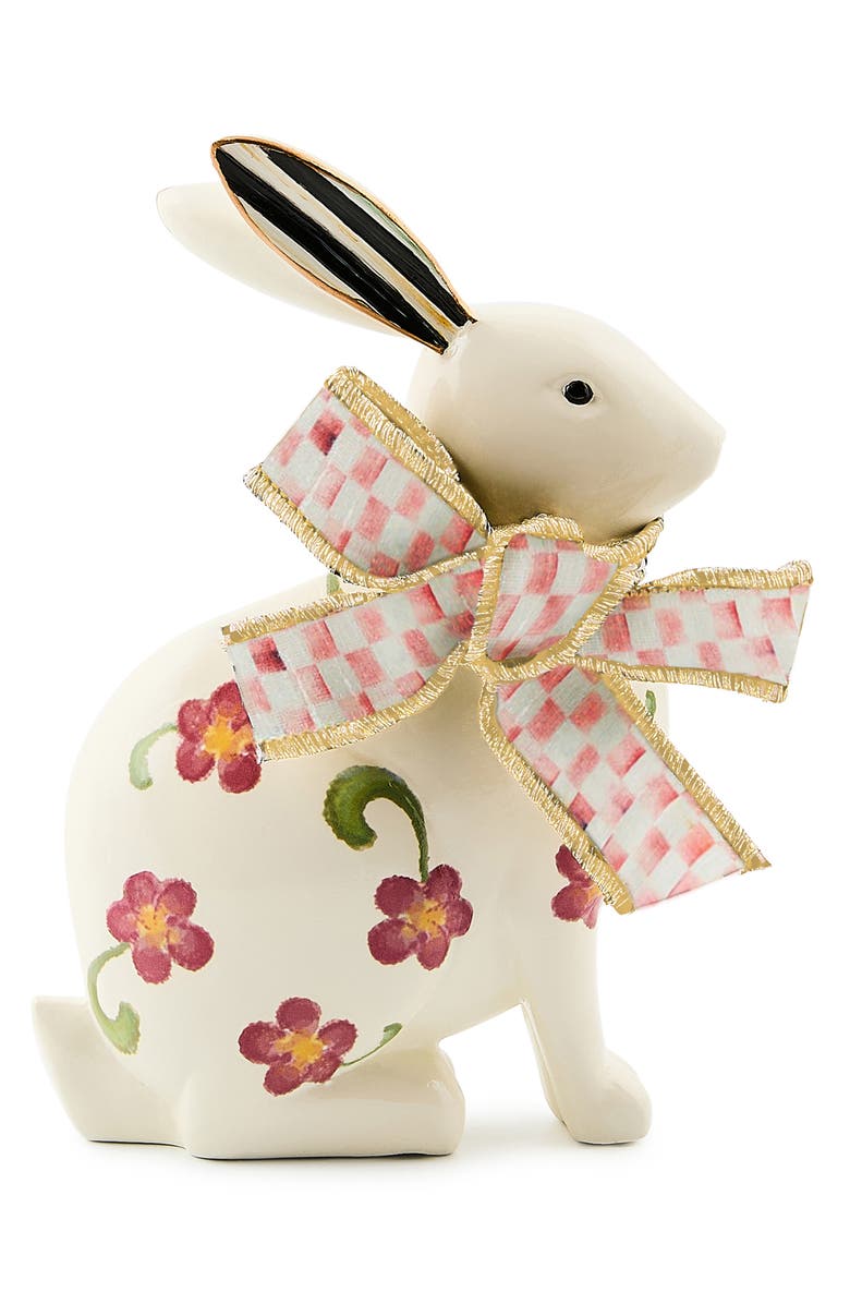 MACKENZIE CHILDS Floral Rabbit, Main, color, White