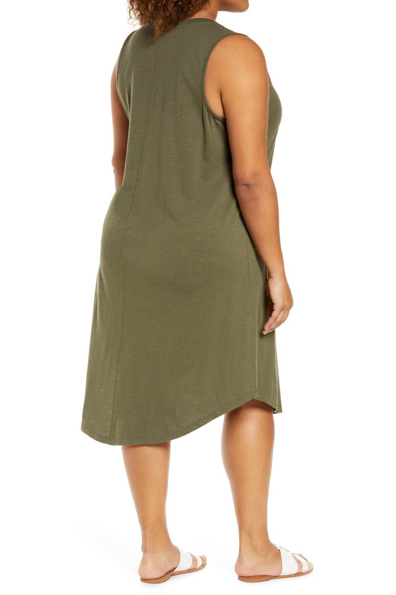 Shirttail Tank Dress, Alternate, color, OLIVE SARMA