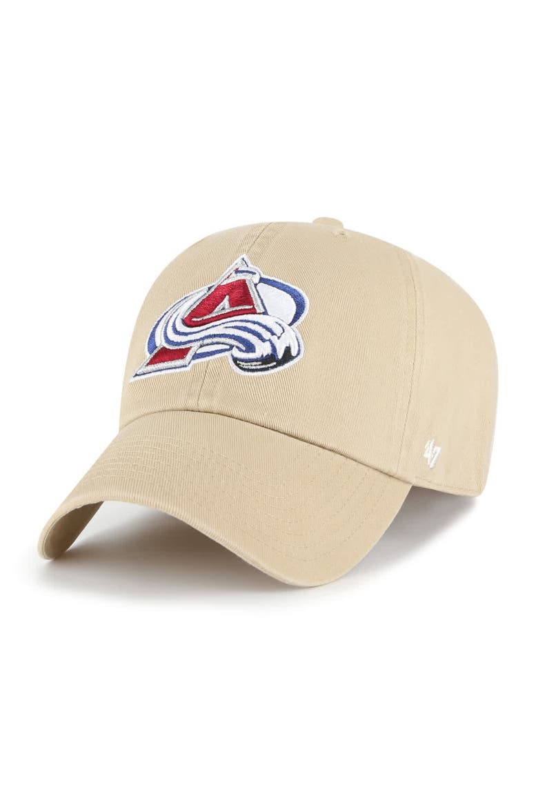 Men's '47  Khaki Colorado Avalanche Logo Clean Up Adjustable Hat, Main, color, Khaki