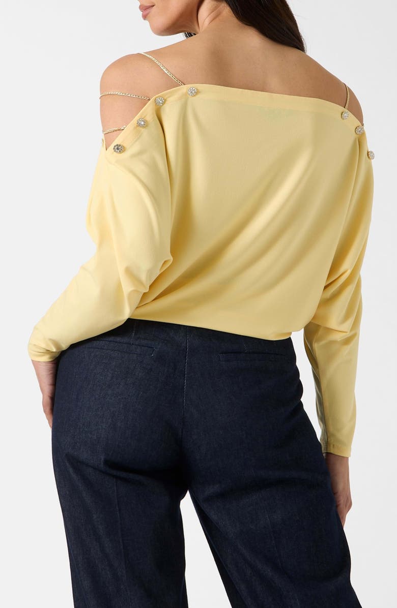 Marciano Adri Off the Shoulder Knit Top, Alternate, color, Yellow