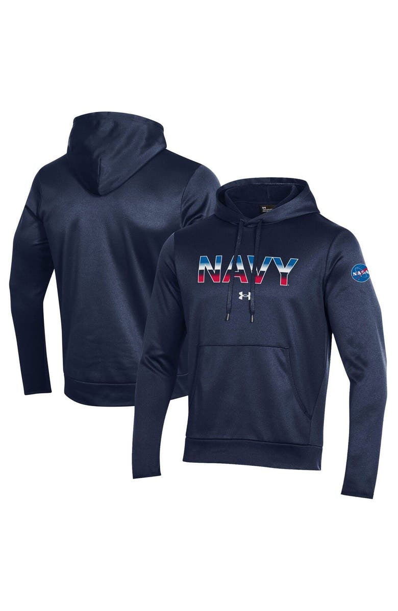 Under Armour Men's Under Armour Navy Navy Midshipmen 2022 Special Games Nasa Pullover Hoodie, Main, color, 