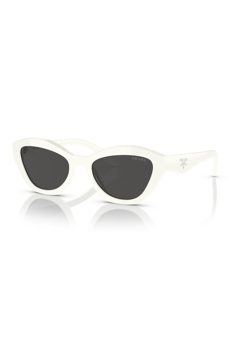 55mm Butterfly Sunglasses, Alternate, color, WHITE
