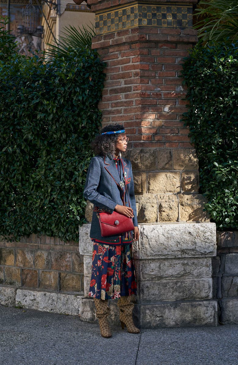 Gucci Original GG Canvas Over the Knee Boot, Alternate, color,