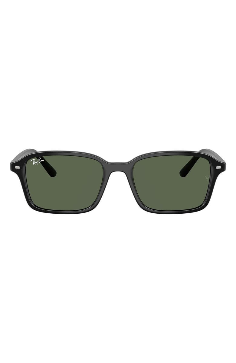 Ray-Ban Kids' 50mm Square Sunglasses, Main, color, Black / Dark Green