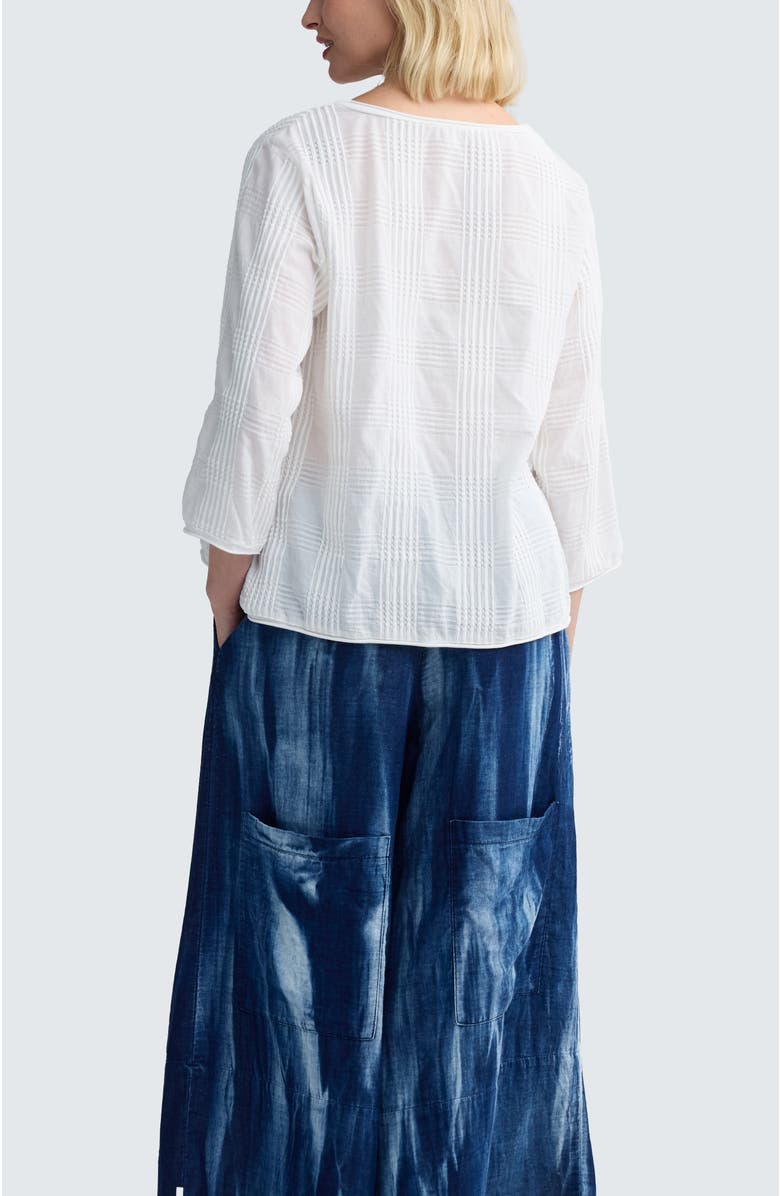 LUUKAA Elira Mixed-texture Blouse, Alternate, color, Ecru
