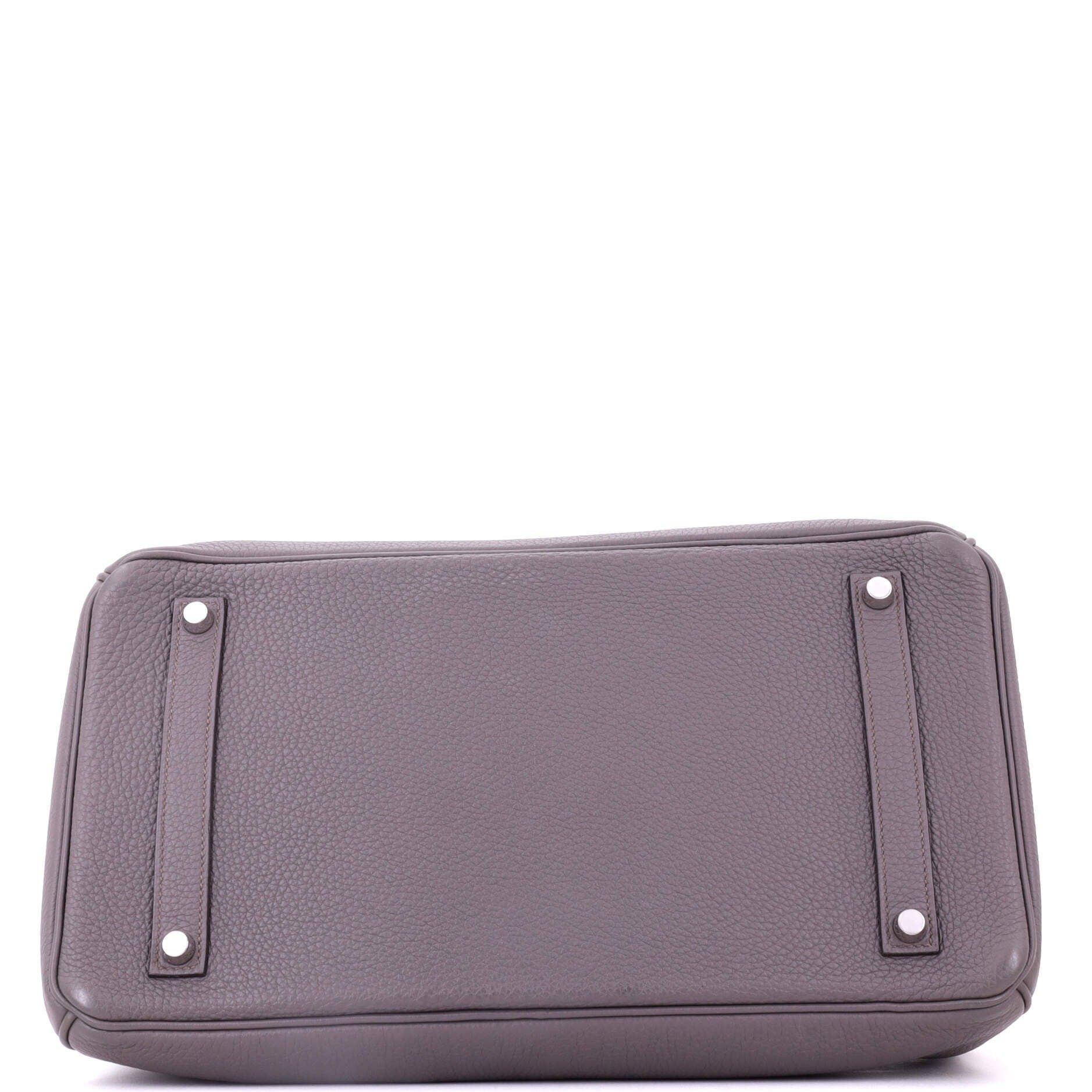 Pre-Owned Hermes Birkin Handbag Grey Togo with Palladium Hardware 35, Alternate, color, Etain