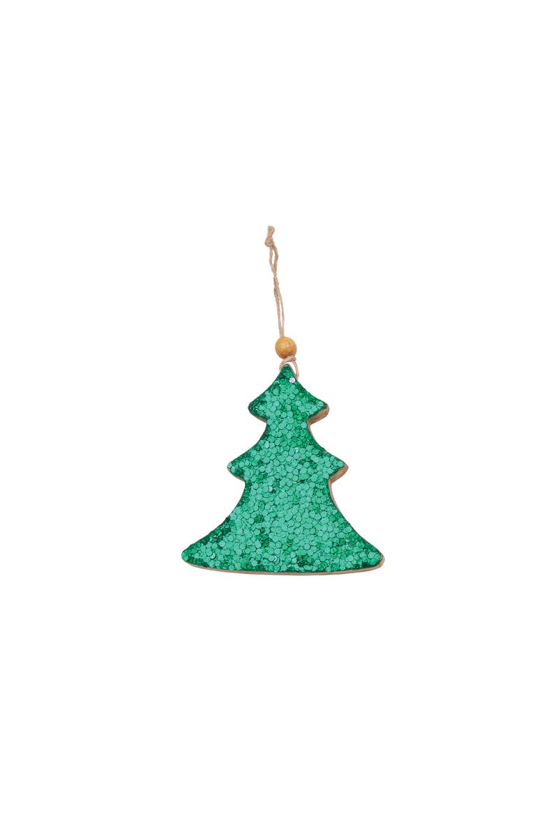 Sequin Green Tree Ornament, Main, color, Red