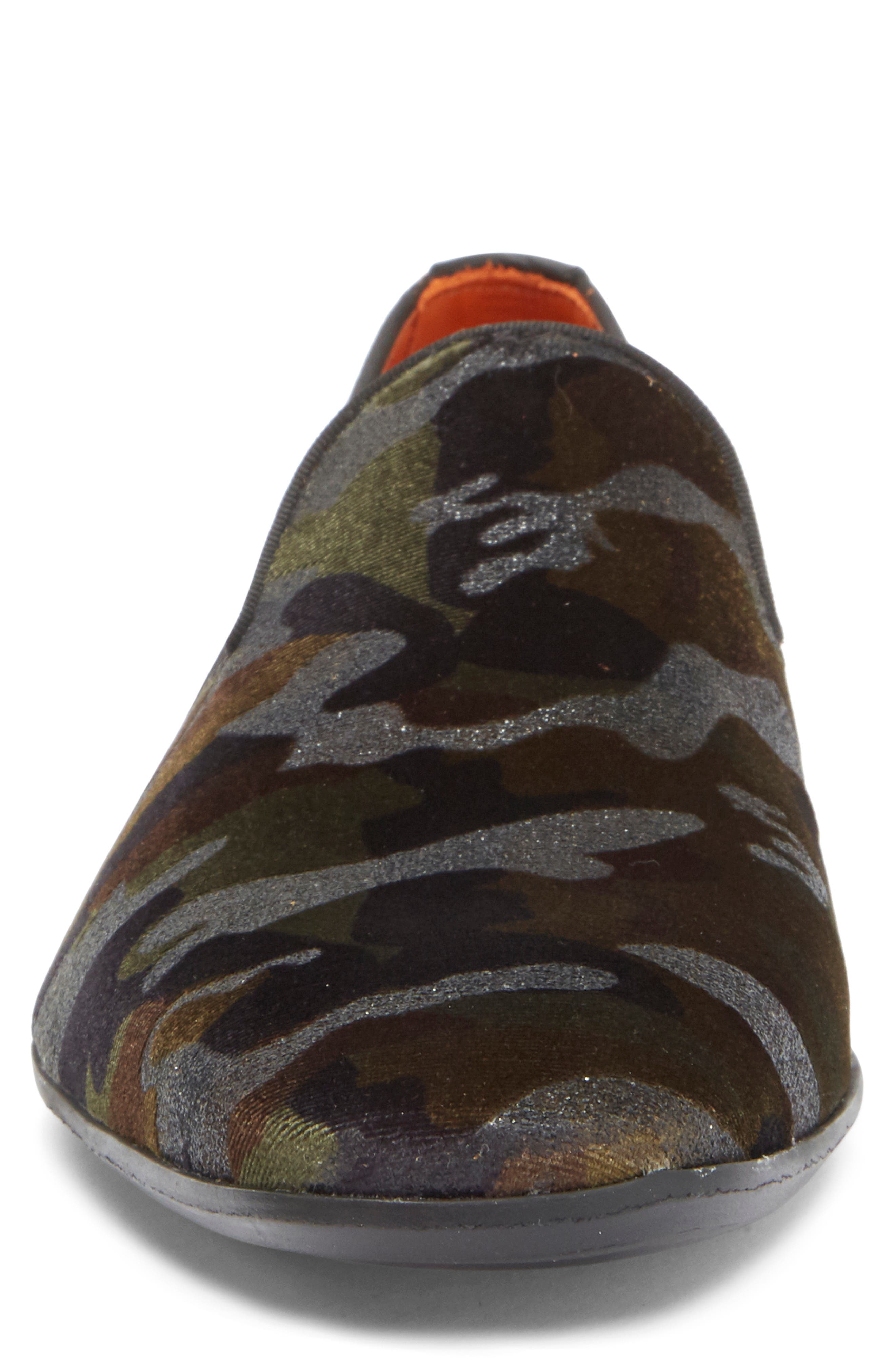 Magnanni Voto Camo Velvet Loafer, Alternate, color, 