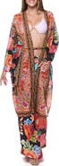 RANEES Tie Waist Longline Cover-Up Cape