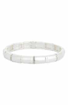 NORDSTROM RACK Cubic Zirconia Tube Stretch Bracelet