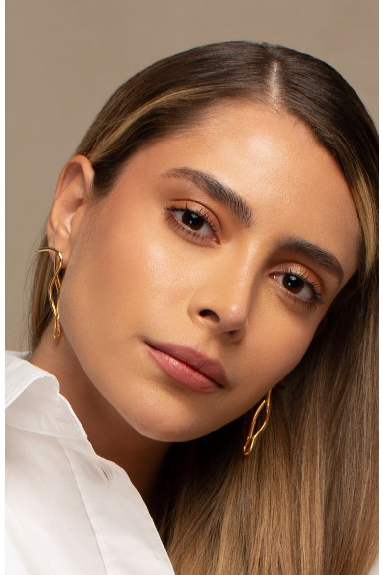 Calanta earrings, Alternate, color, GOLD PLATE