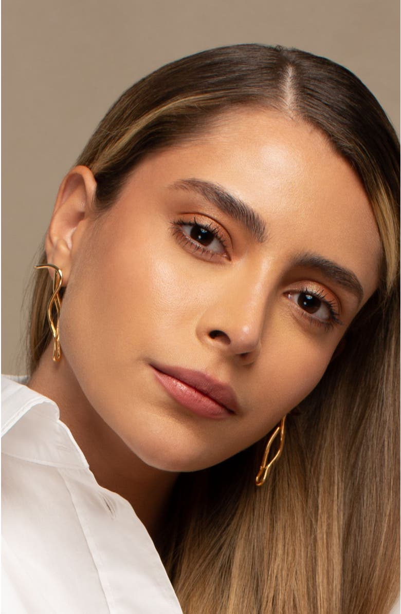 PIERETTI Calanta earrings, Alternate, color, Gold Plate