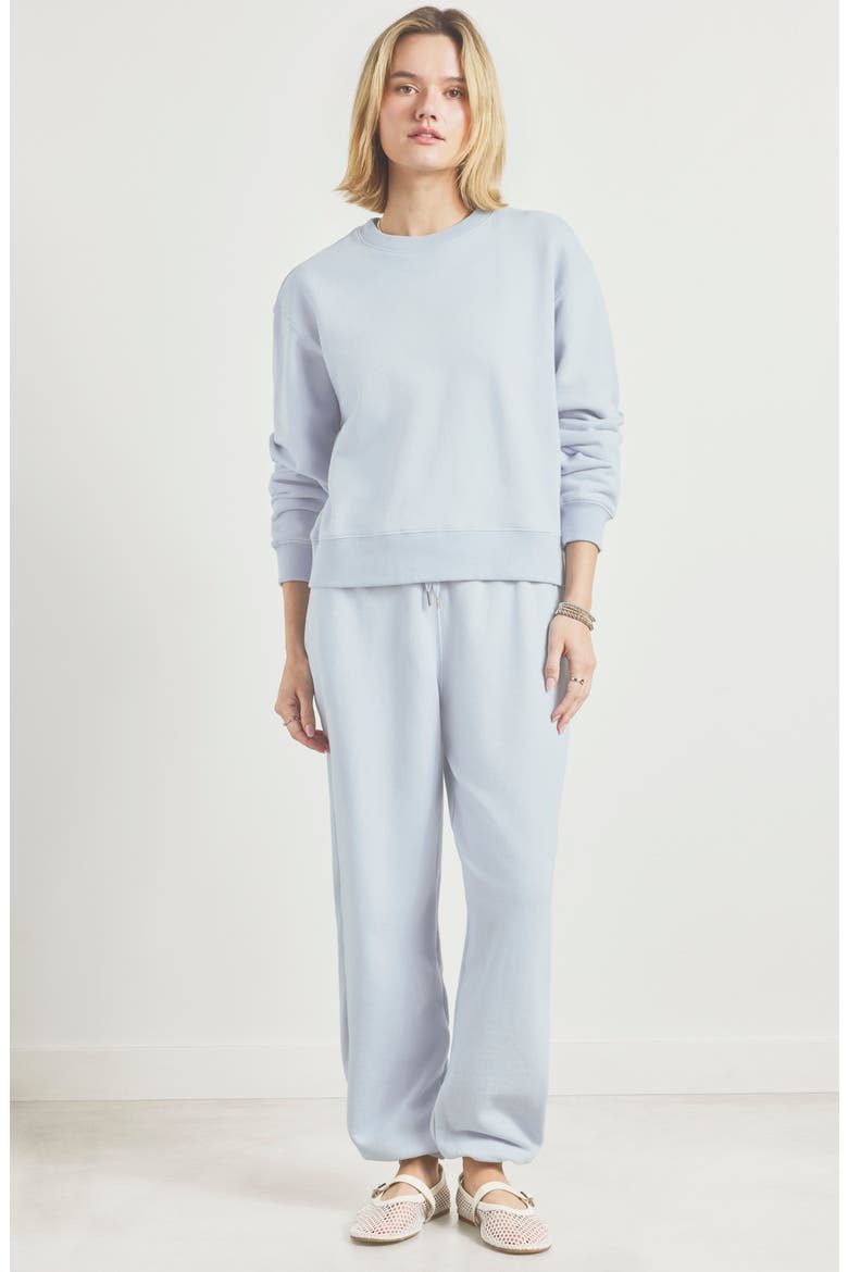 Laguna Lounge Cotton Crewneck Sweater, Alternate, color, COUNTRY AIR BLUE