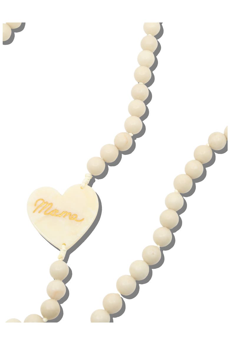 Mama Heart Beaded Crossbody Phone Strap, Alternate, color, CREAM