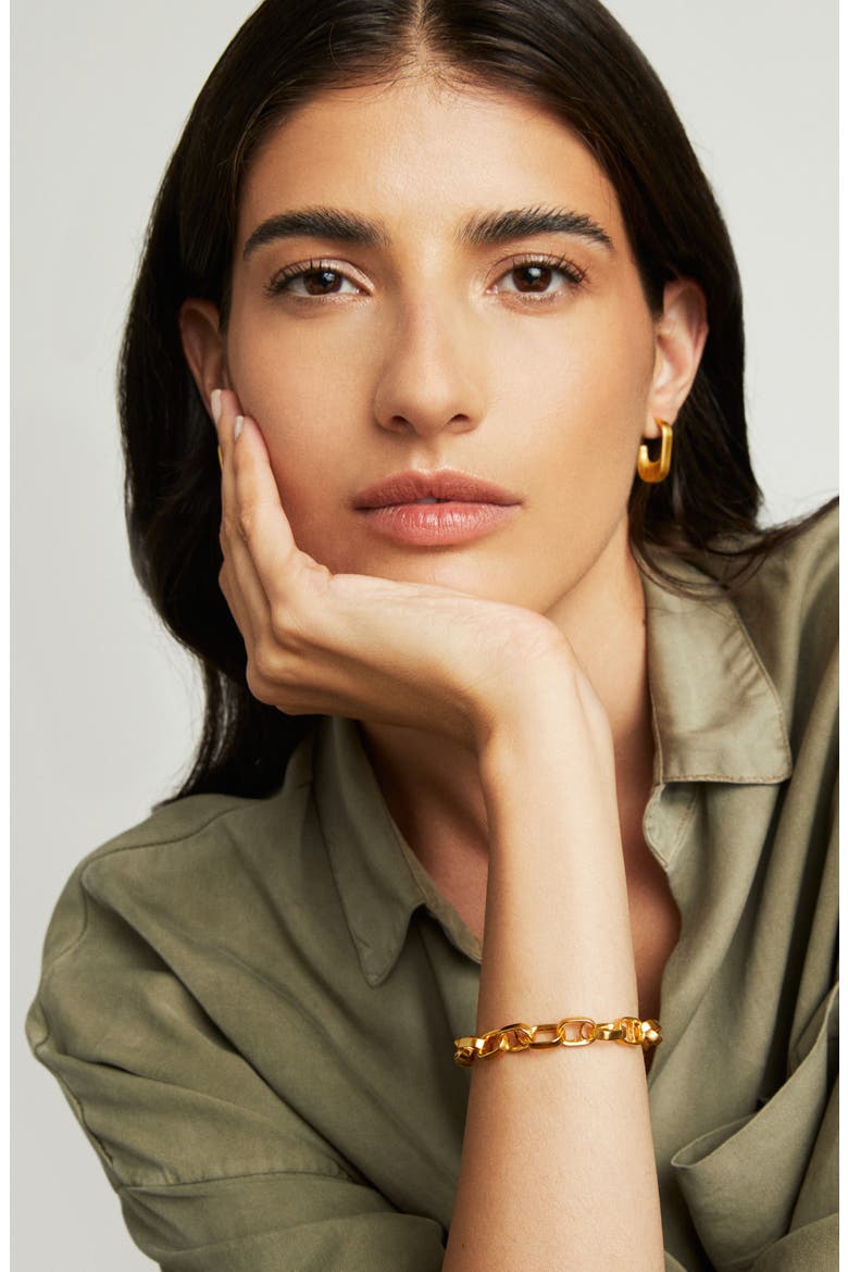 Manhattan Chain Bracelet, Alternate, color, GOLD