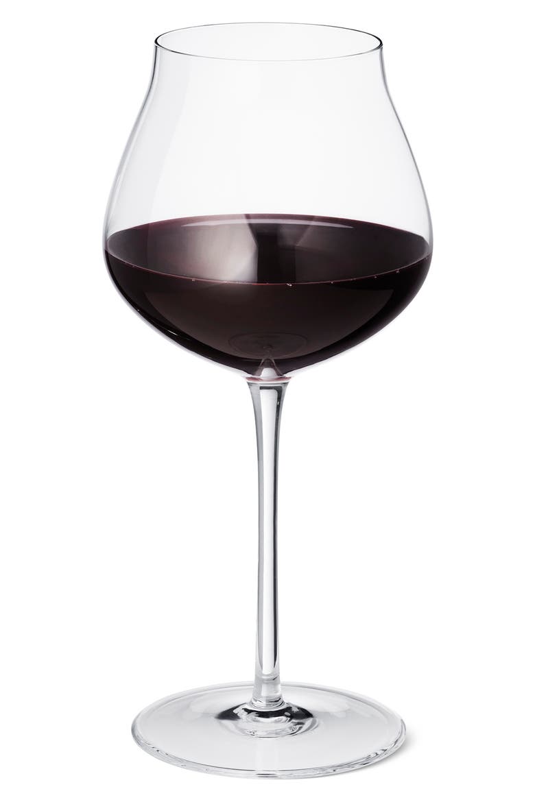 Set of 6 Crystal Red Wine Glasses, Alternate, color, CLEAR