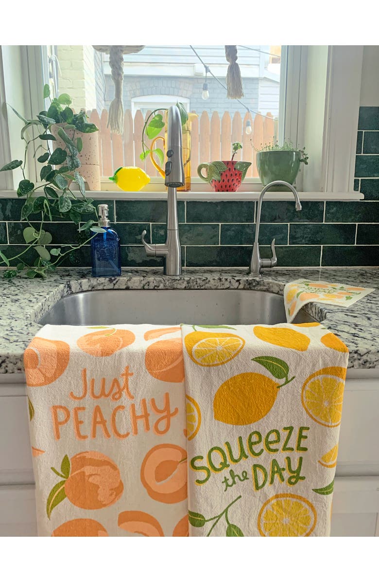 The Neighborgoods Peach Tart - Dish Towel Set of 2, Alternate, color, NO COLOR