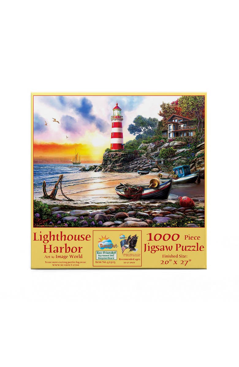 Sunsout Lighthouse Harbor 1000 piece Jigsaw Puzzle for Adults, Alternate, color, Multicolor