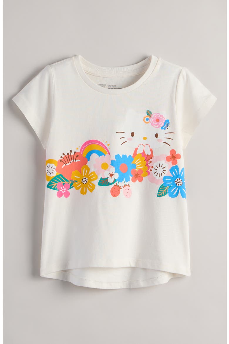 Kids' Cotton Graphic T-Shirt, Main, color, WHITE SUGAR HELLO KITTY