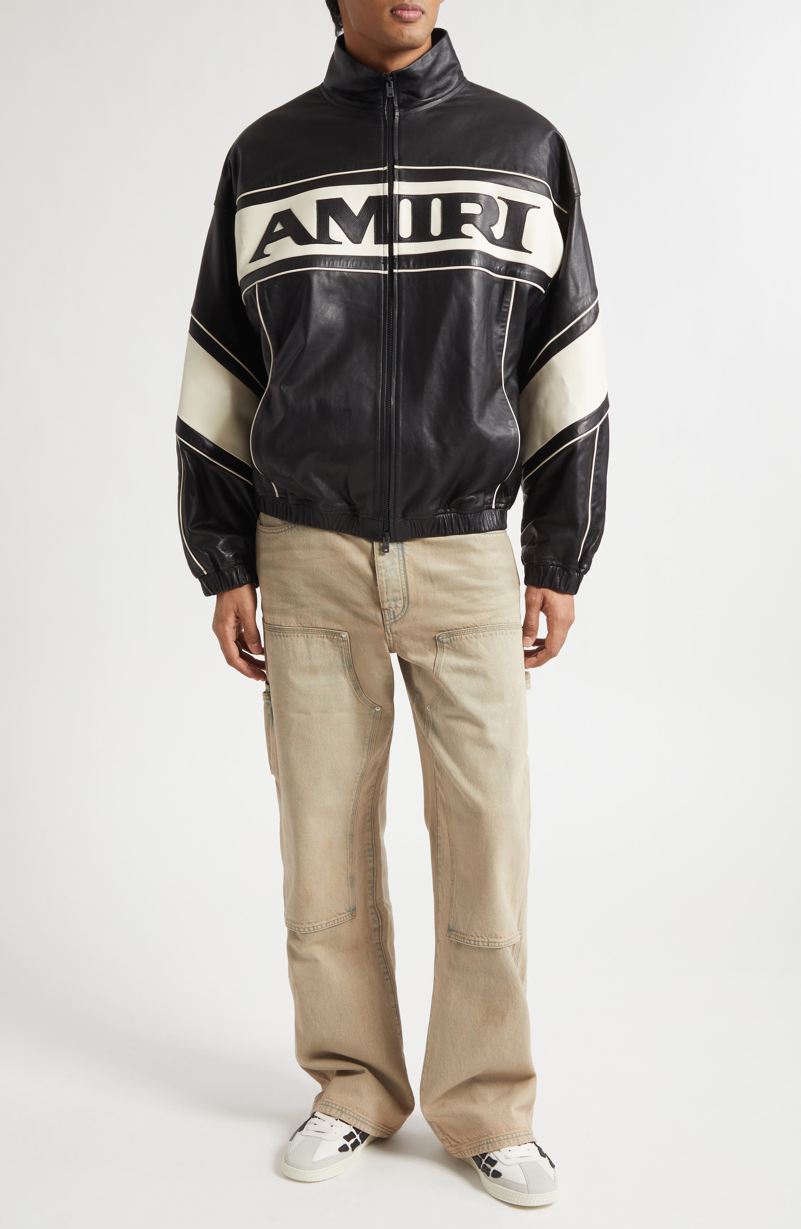 Sport Logo Lambskin Leather Jacket - image 2