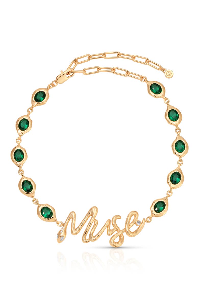 Muse Choker Necklace, Main, color, GREEN