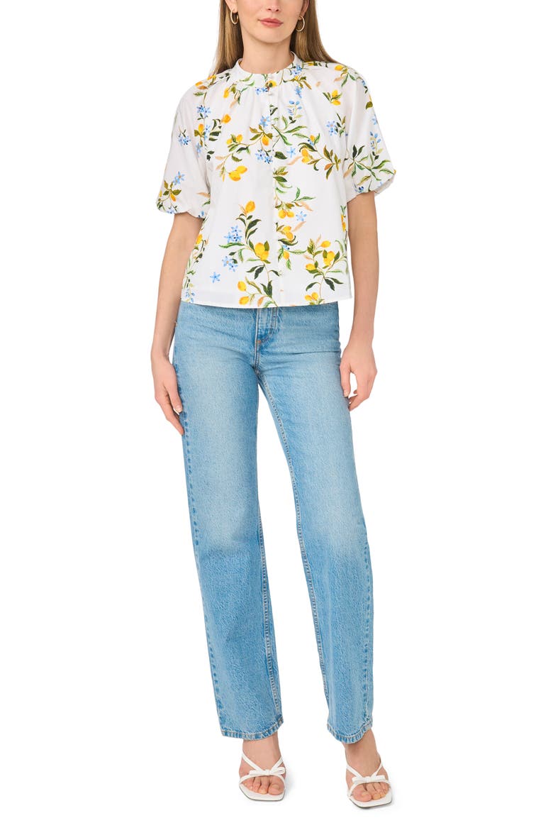 Print Cotton Top, Alternate, color, ULTRA WHITE