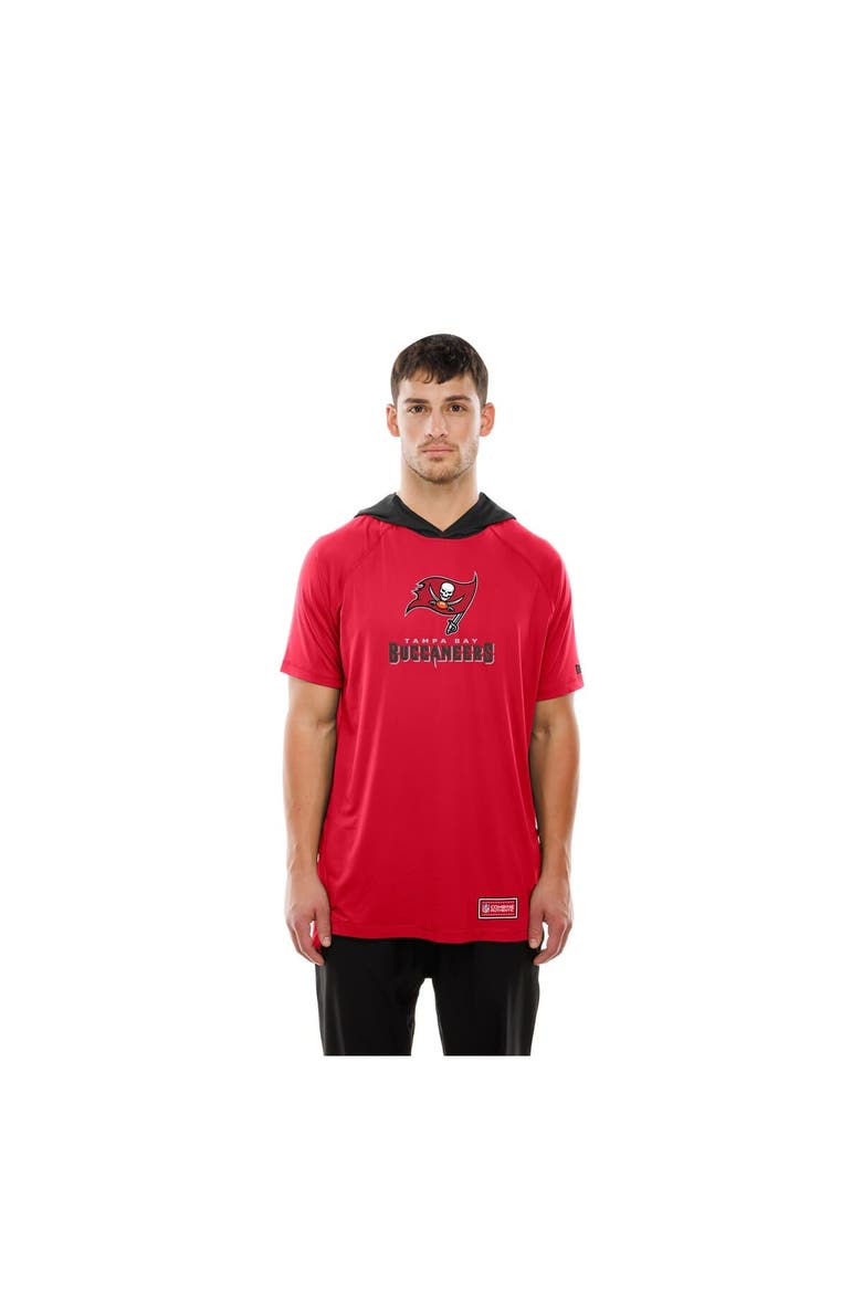 Men's New Era  Red Tampa Bay Buccaneers Combine Authentic Hooded Raglan Short-Sleeve T-Shirt, Alternate, color, Red