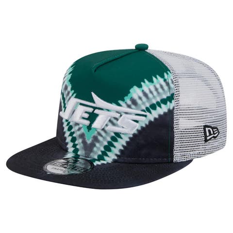 Men's New Era Green/Black New York Jets Throwback Dye Golfer Snapback Hat