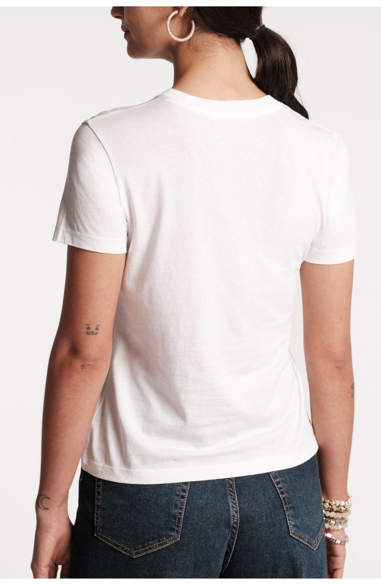 Frances Valentine Super Crewneck Tee Shirt Pima Cotton, Alternate, color, White