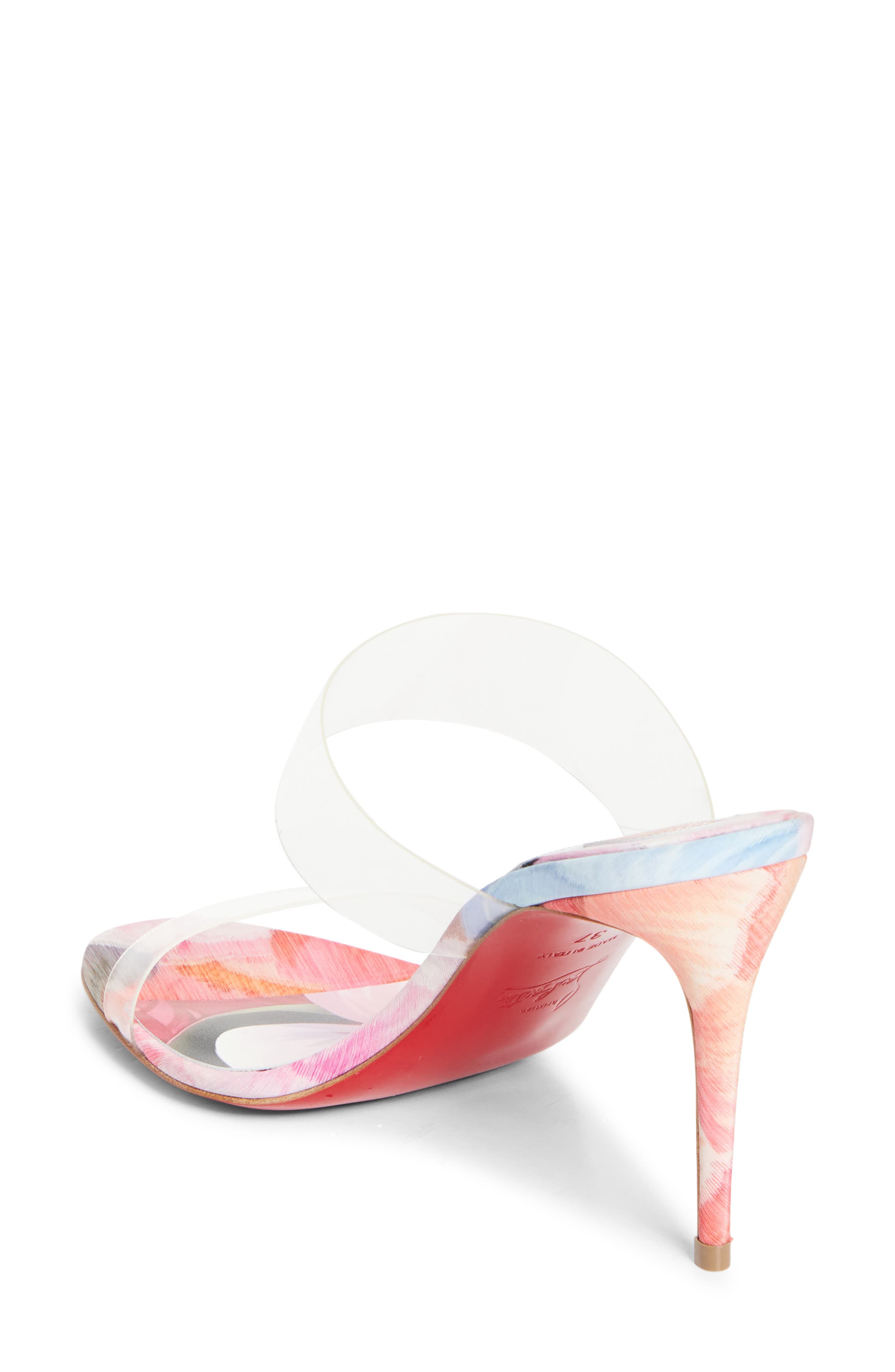 Christian Louboutin Just Nothing Slide Sandal, Alternate, color, Pink Multi