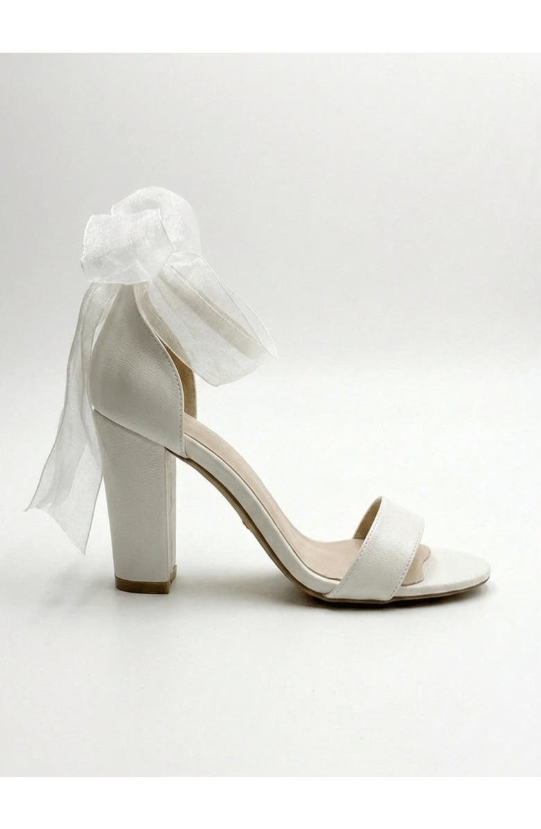 Forever & Always Shoes Aviora Block Heel Wedding Sandal, Alternate, color, Ivory