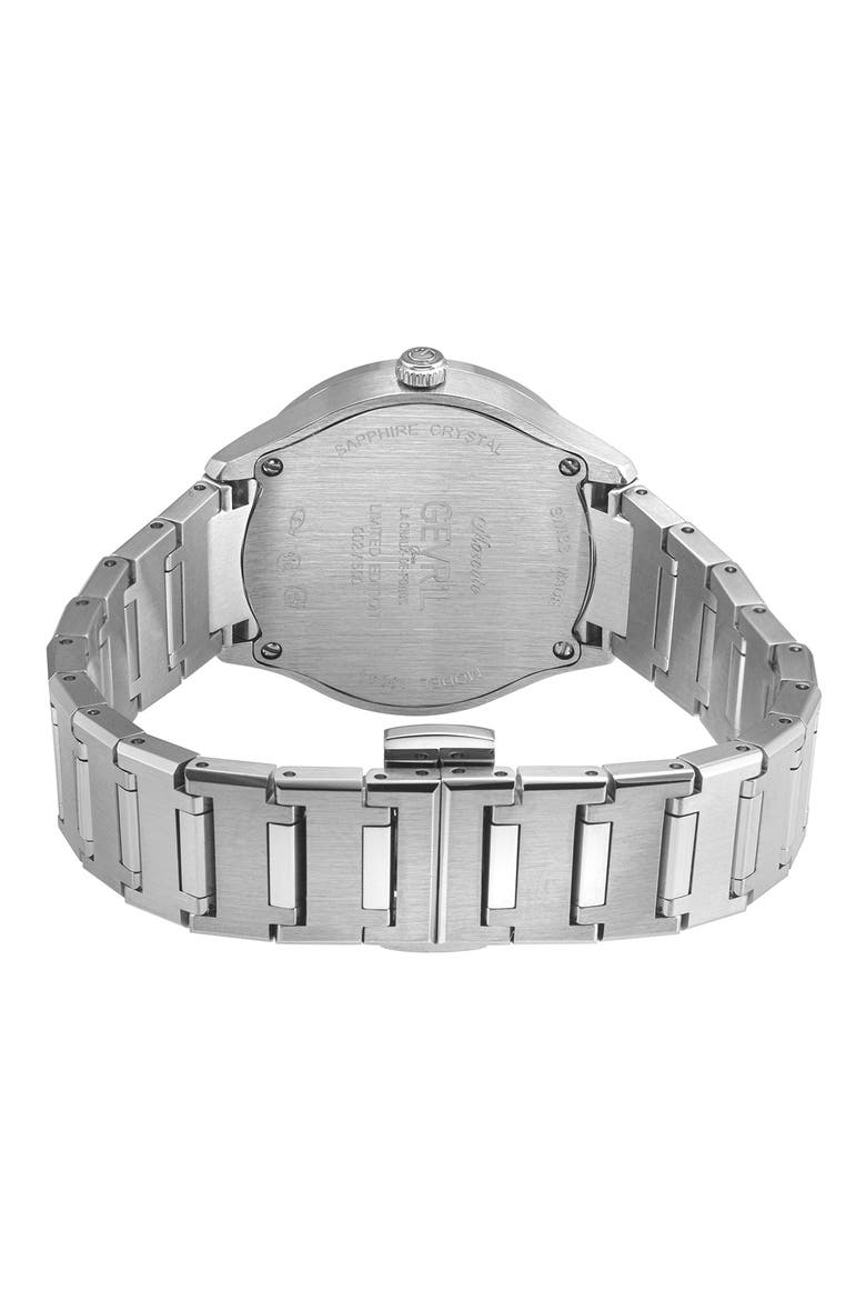 Regina Diamond Mother-of-Pearl Quartz Watch, 24mm x 32mm, Alternate, color, SILVER