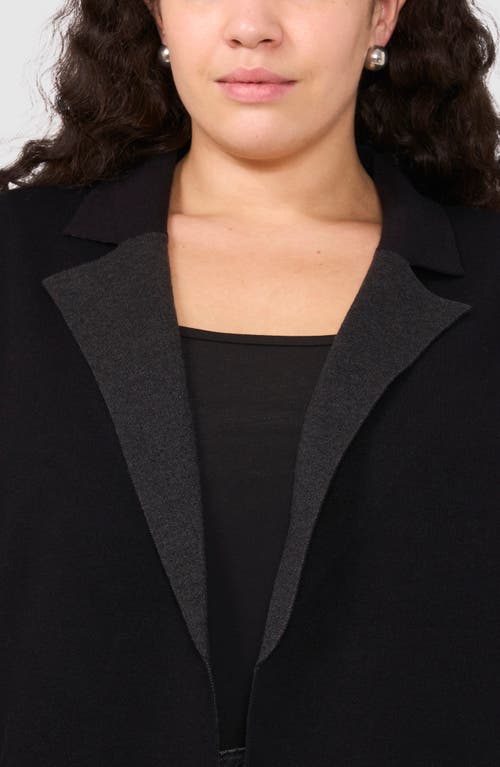Halogenr Halogen(r) Lapel Long Cardigan In Rich Black
