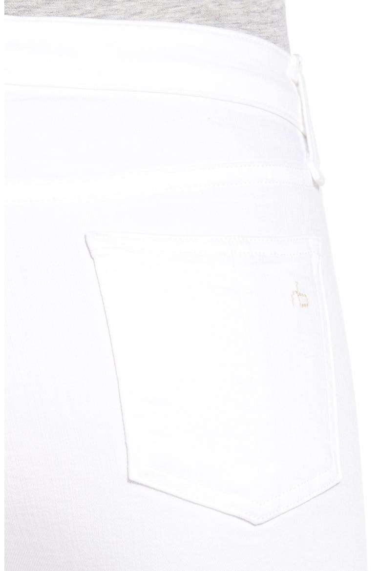 High Rise Raw Hem Crop Flare Jeans, Alternate, color, BRIGHT WHITE