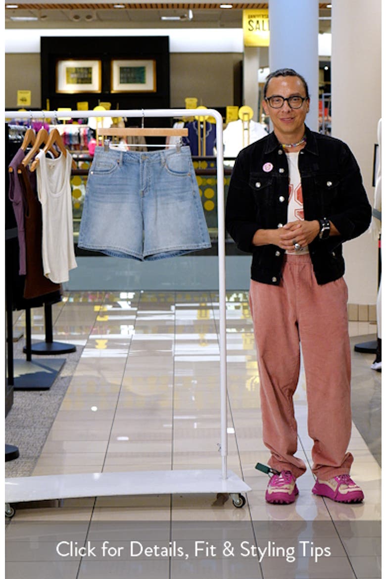 Mid Rise Denim Shorts video