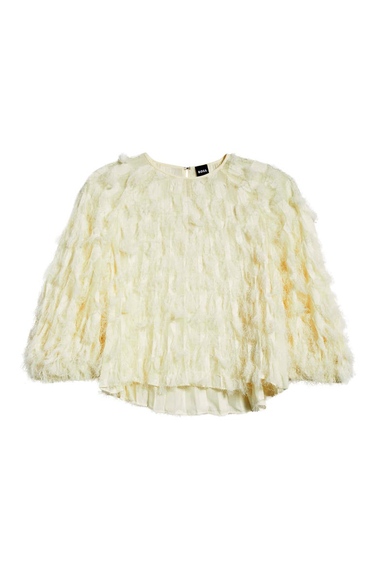 Baima Feather Jacquard Top, Alternate, color, OPEN WHT